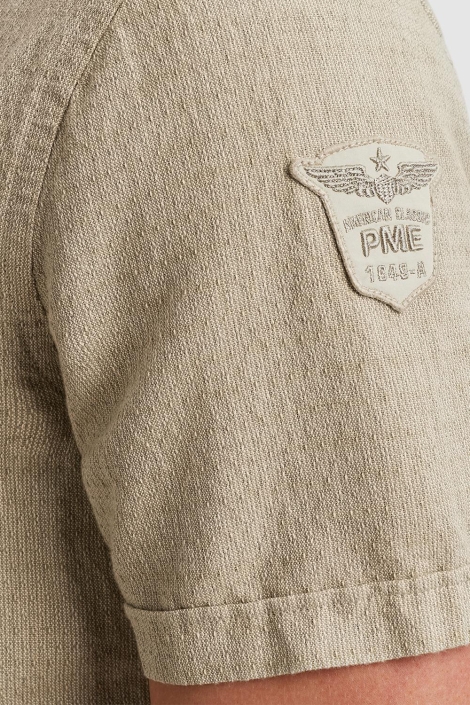 PME legend short sleeve shirt linen dobby